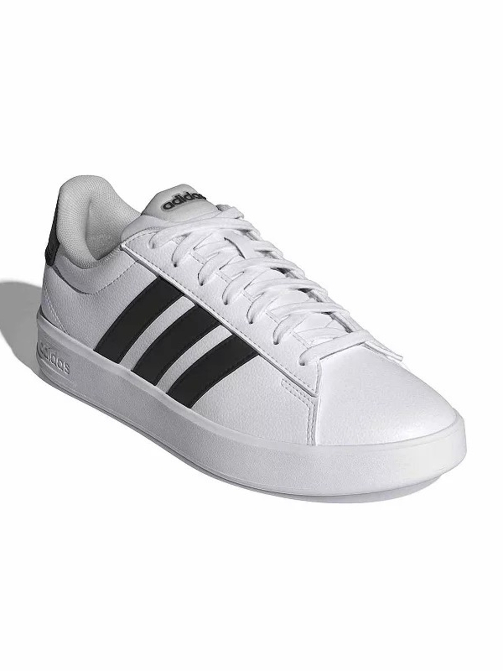 Adidas Grand Court 2.0 White Sneaker with Black Stripes
